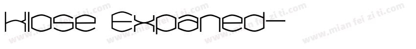 Klose Expaned字体转换